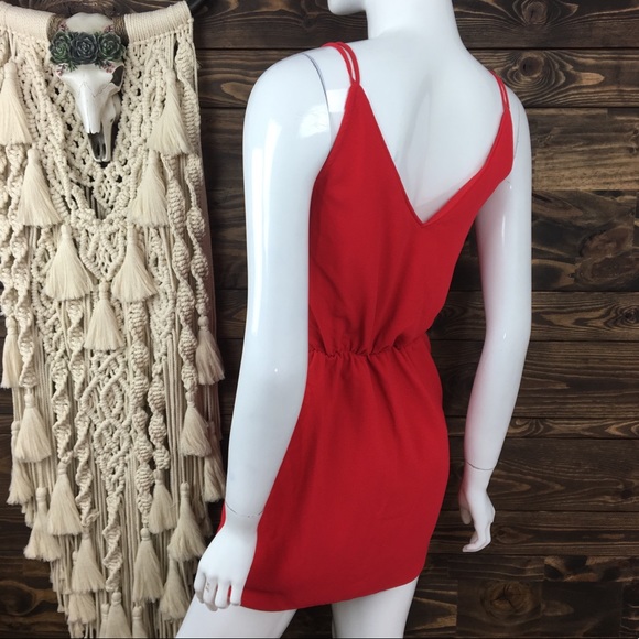 MNG | Faux Wrap Pleated Strappy Dress - Picture 3 of 5